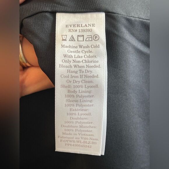 Everlane One-Button Easy Blazer in Black 2. NWT - Picture 7 of 10